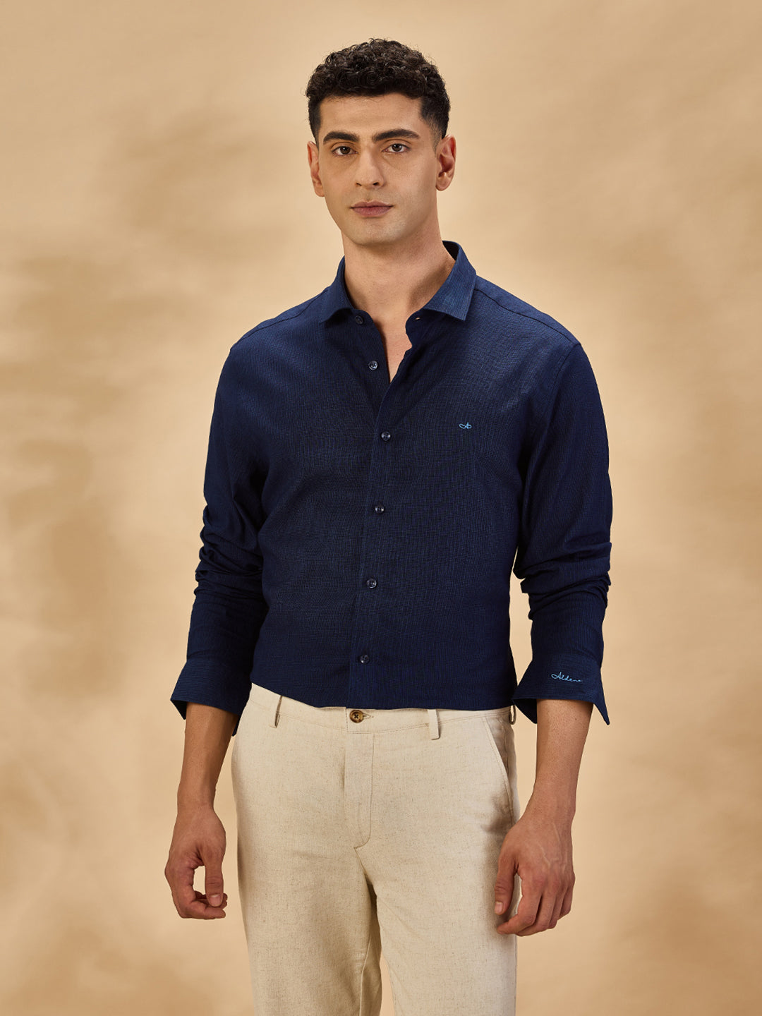 Aldeno Men Blue Formal Shirt (JONA)