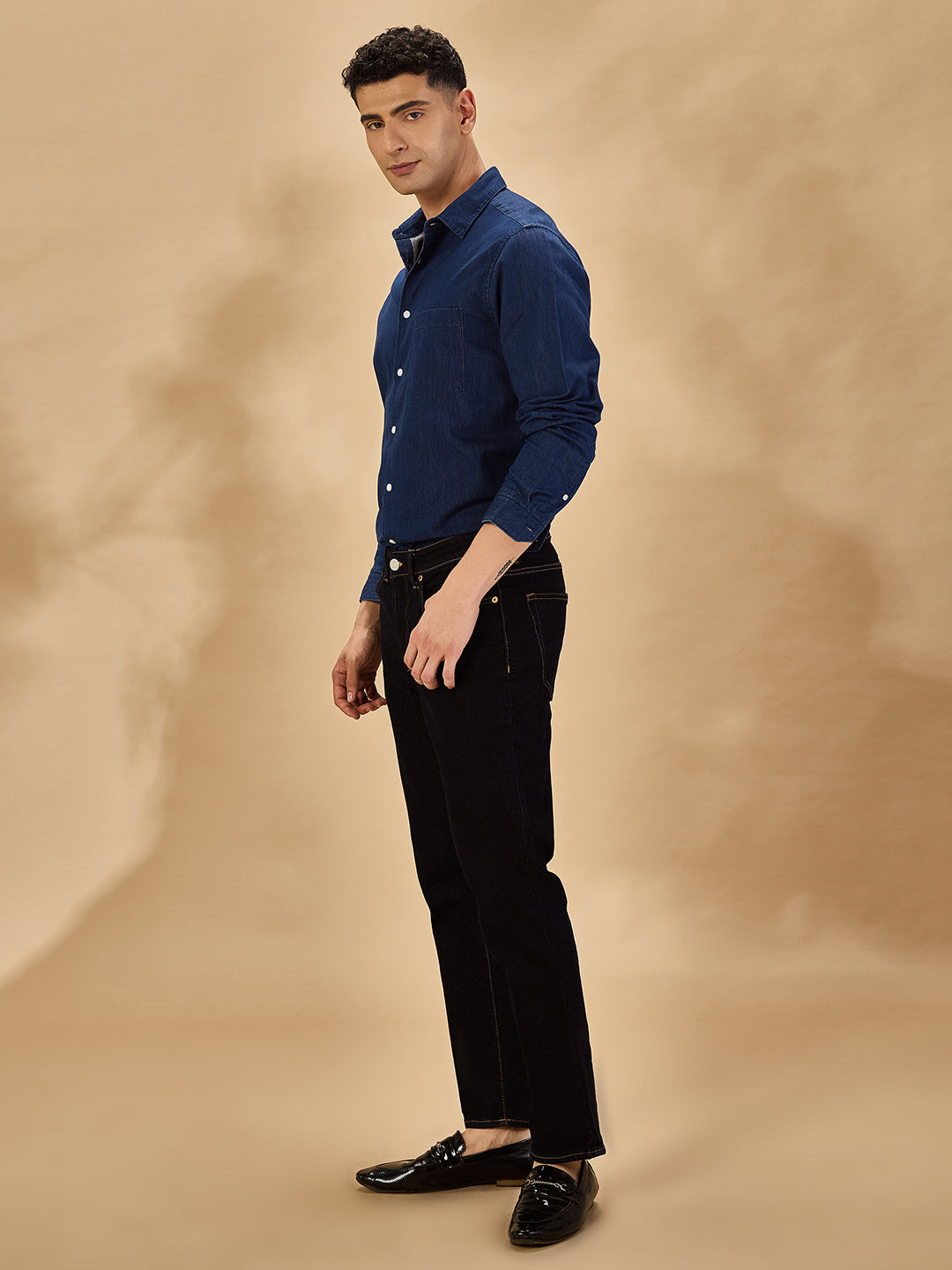 Aldeno Men Navy Blue Casual Shirt (DAWN)