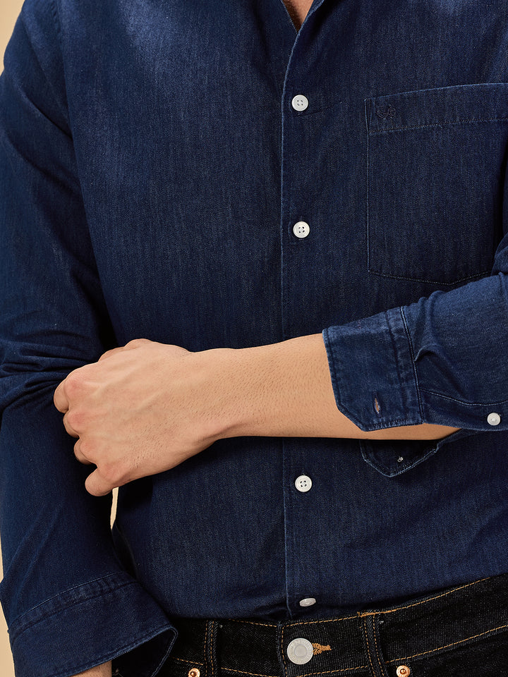Aldeno Men Navy Blue Casual Shirt (DAWN)