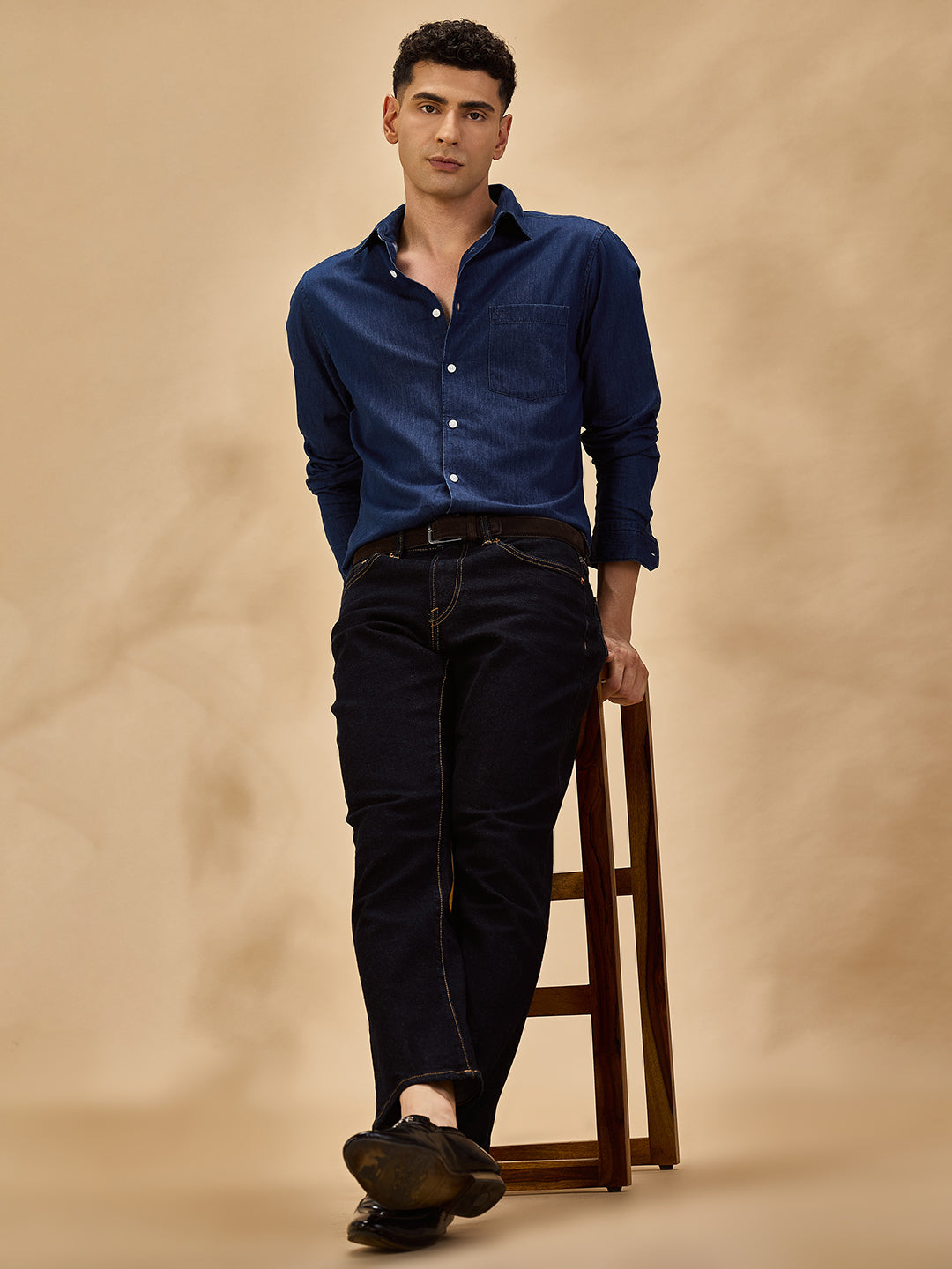 Aldeno Men Navy Blue Casual Shirt (DAWN)