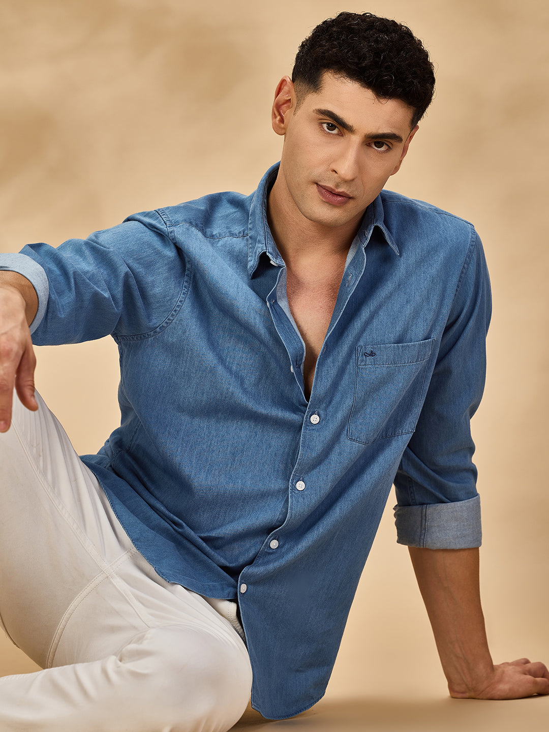 Aldeno Men Blue Casual Shirt (DOKE)