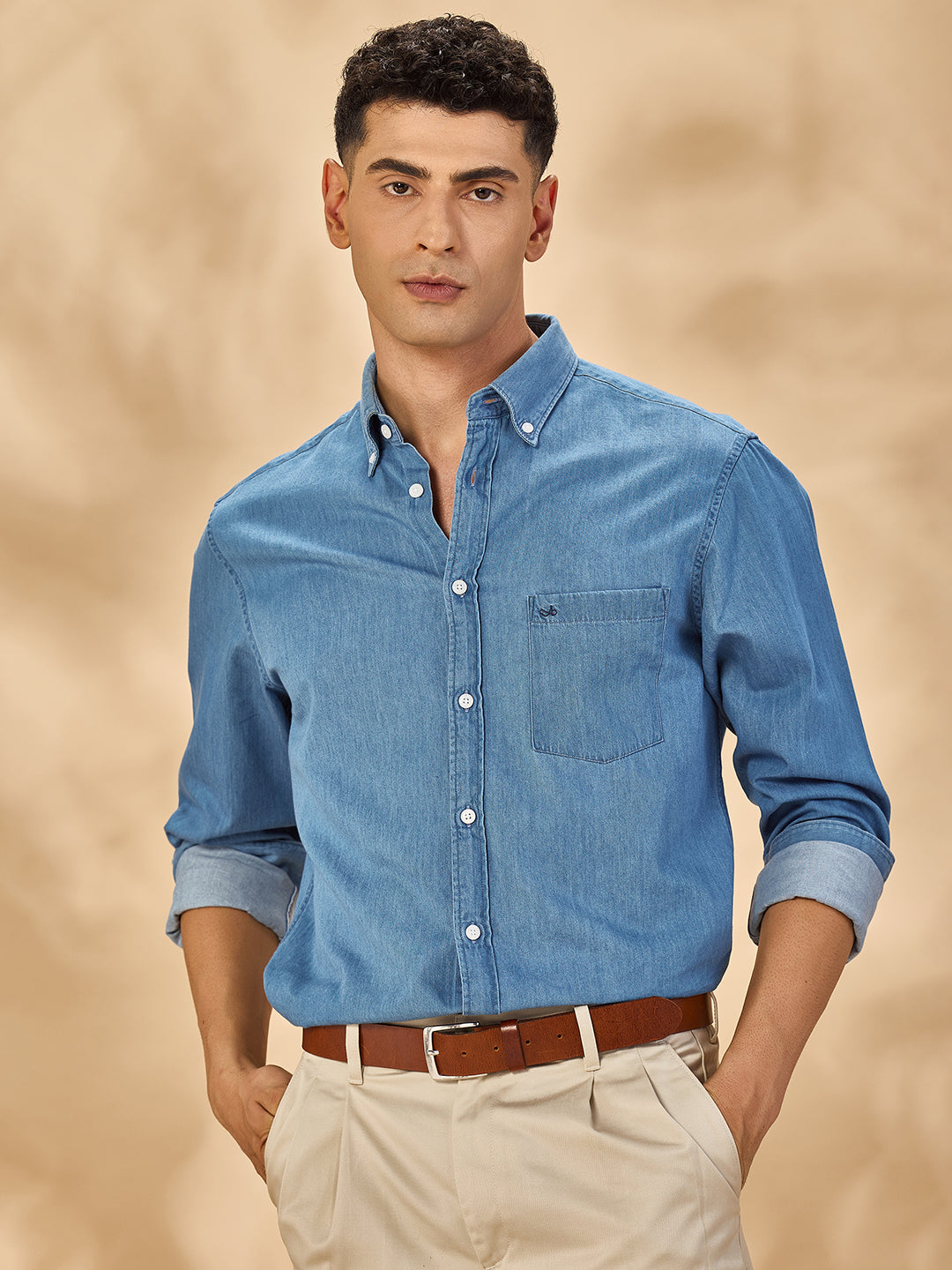 Aldeno Men Blue Casual Shirt (DACE)