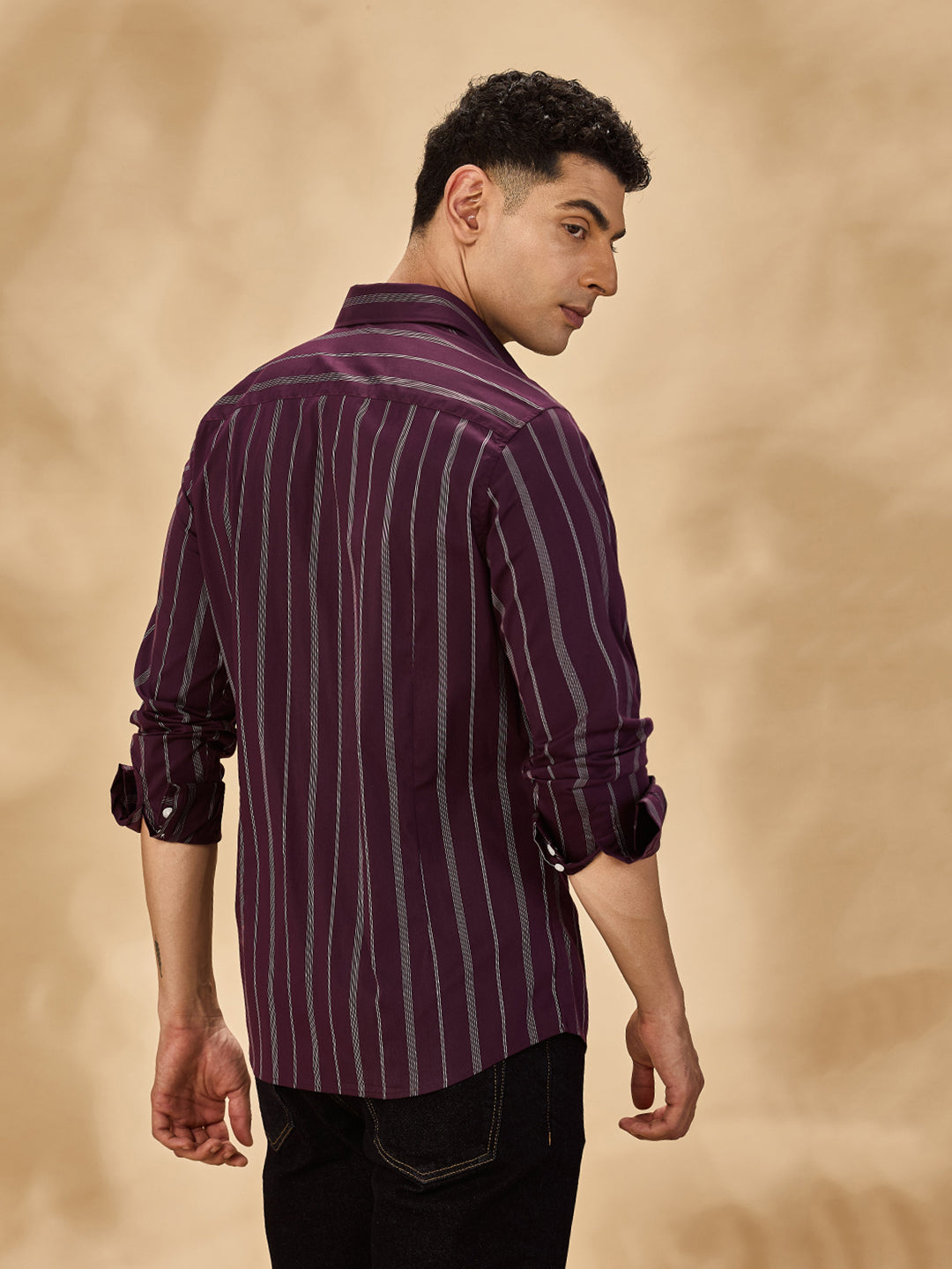 Aldeno Men Purple Casual Shirt (ERIK)