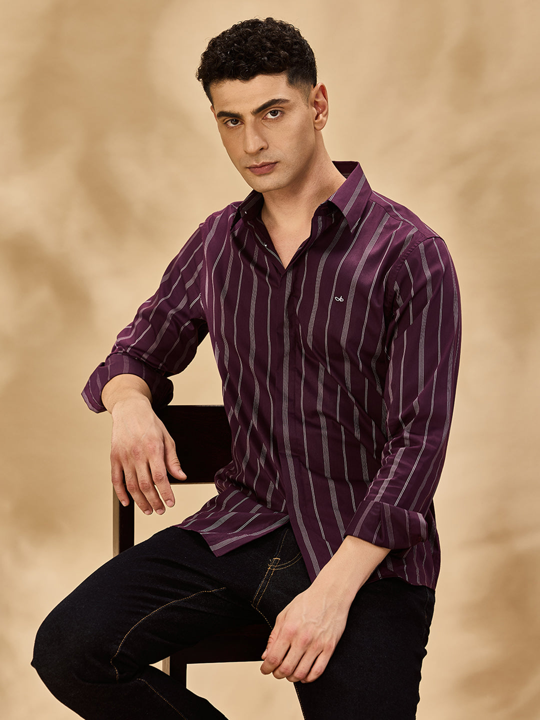 Aldeno Men Purple Casual Shirt (ERIK)