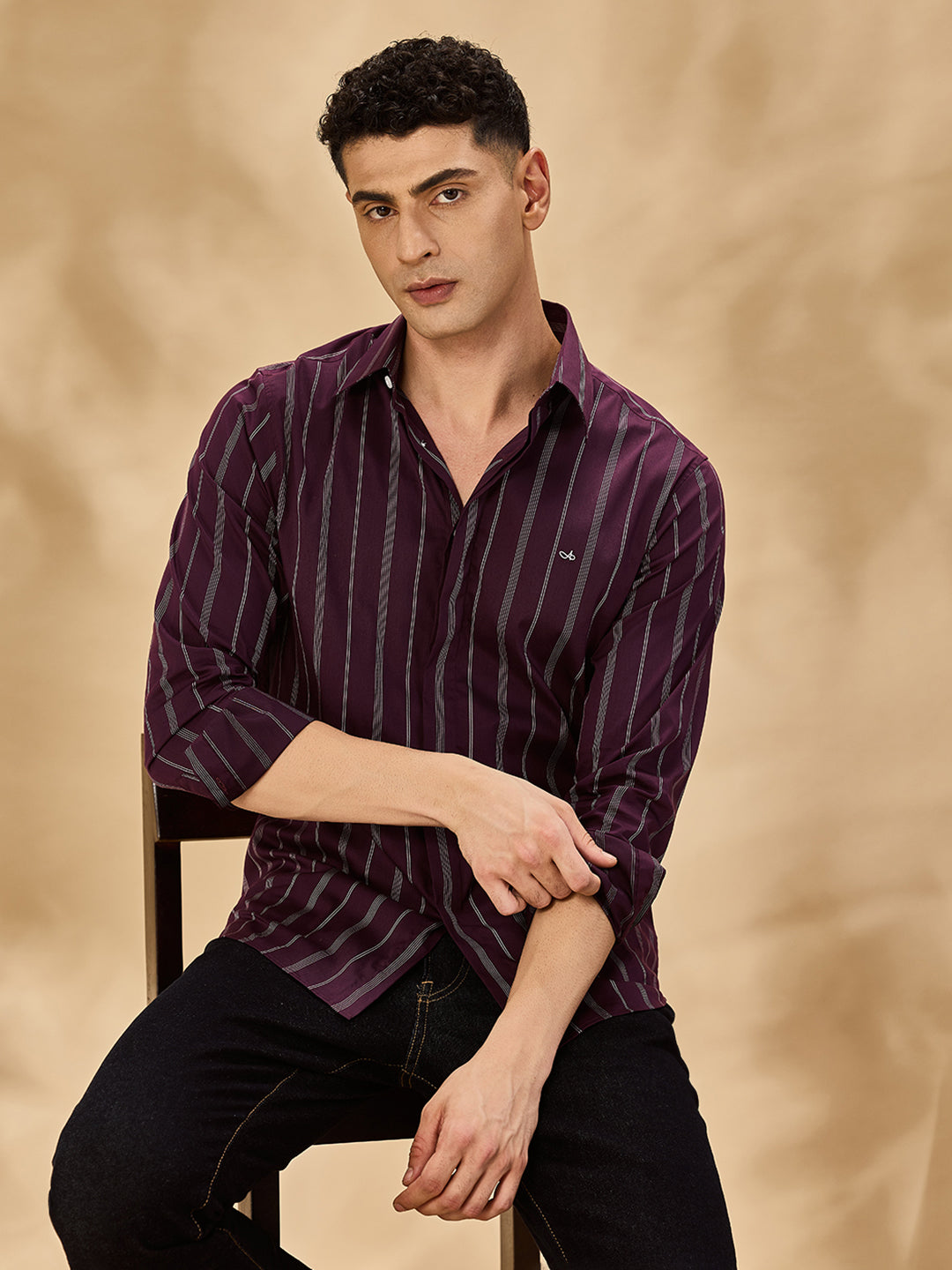 Aldeno Men Purple Casual Shirt (ERIK)