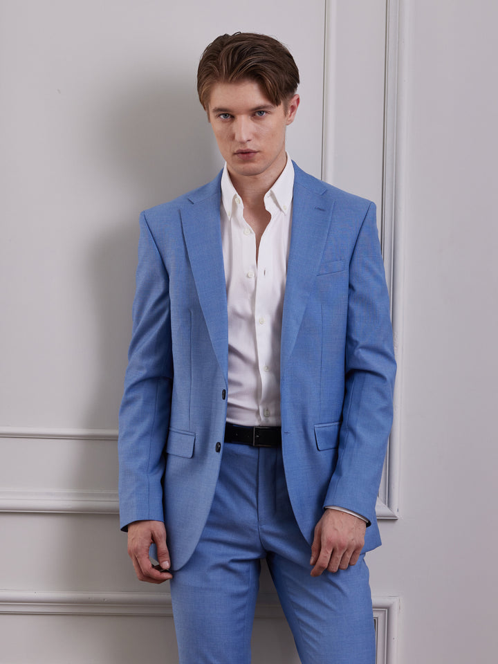 Aldeno Men Slim Fit Dobby White Linen Shirt (MAYS)