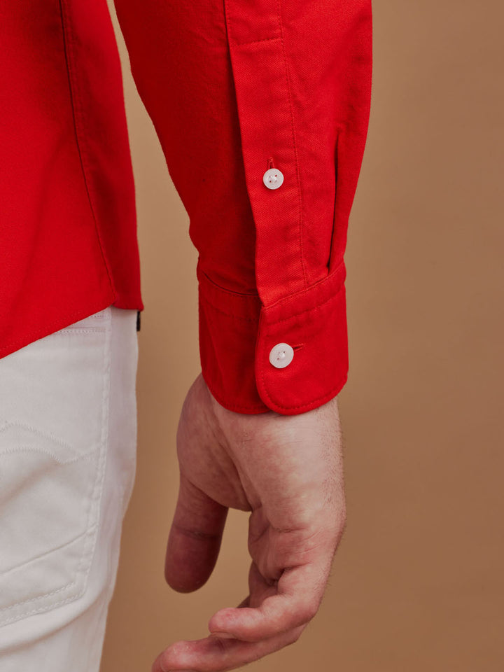 Aldeno Men Oxford Bright Red Casual Shirt (GALLY)