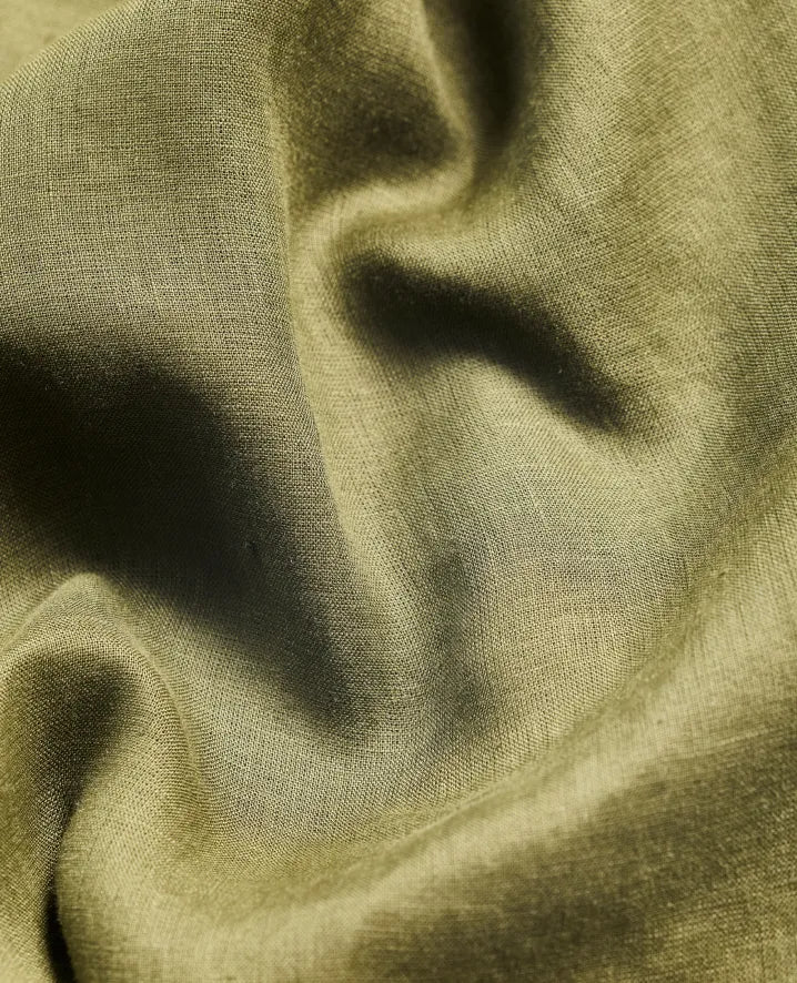 Soft green linen fabric