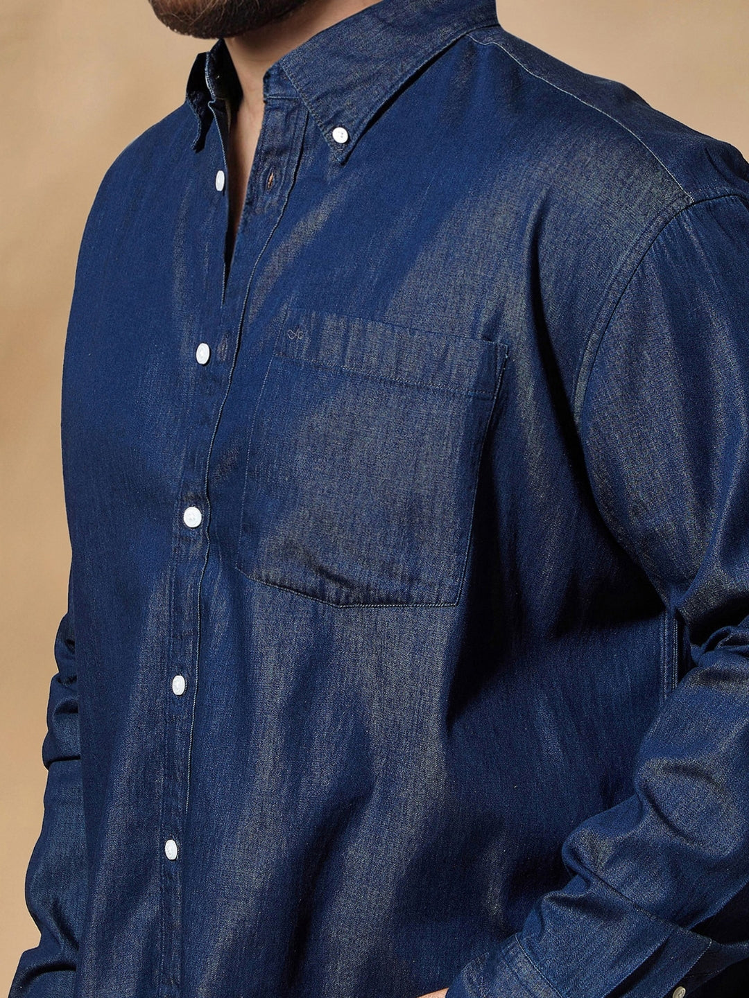 Aldeno Plus Men Navy Blue Casual Shirt (PENY)