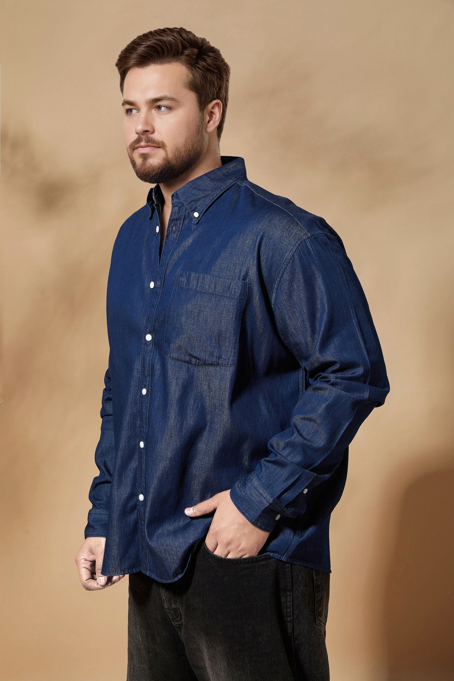 Aldeno Men Navy Blue Casual Shirt (PENY)