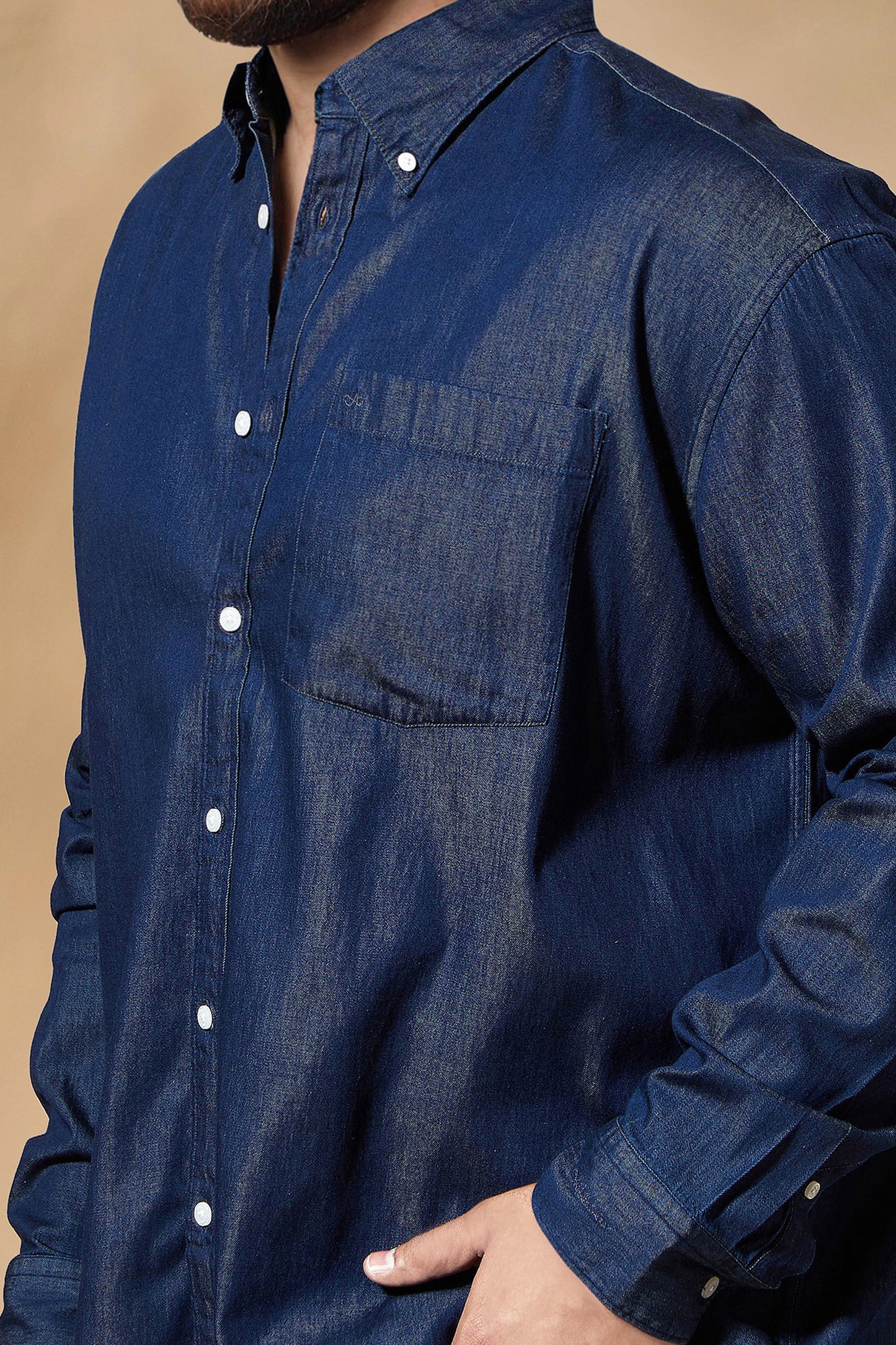 Aldeno Men Navy Blue Casual Shirt (PENY)