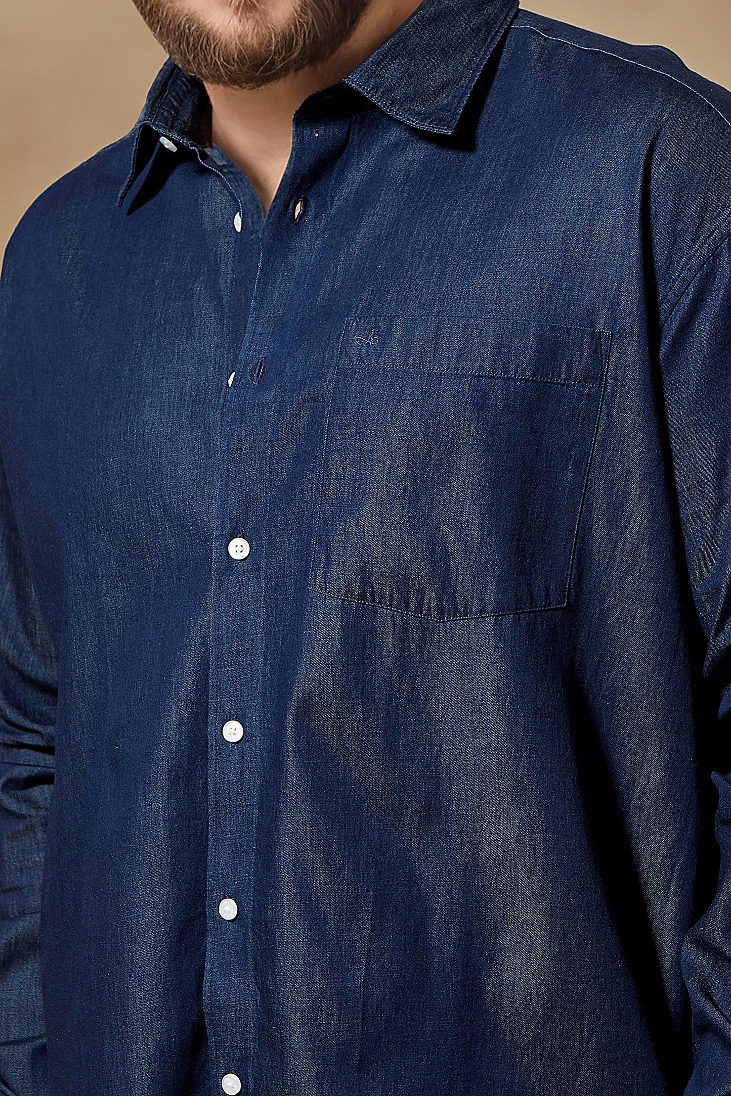 Aldeno Men Navy Blue Casual Shirt (PODEN)