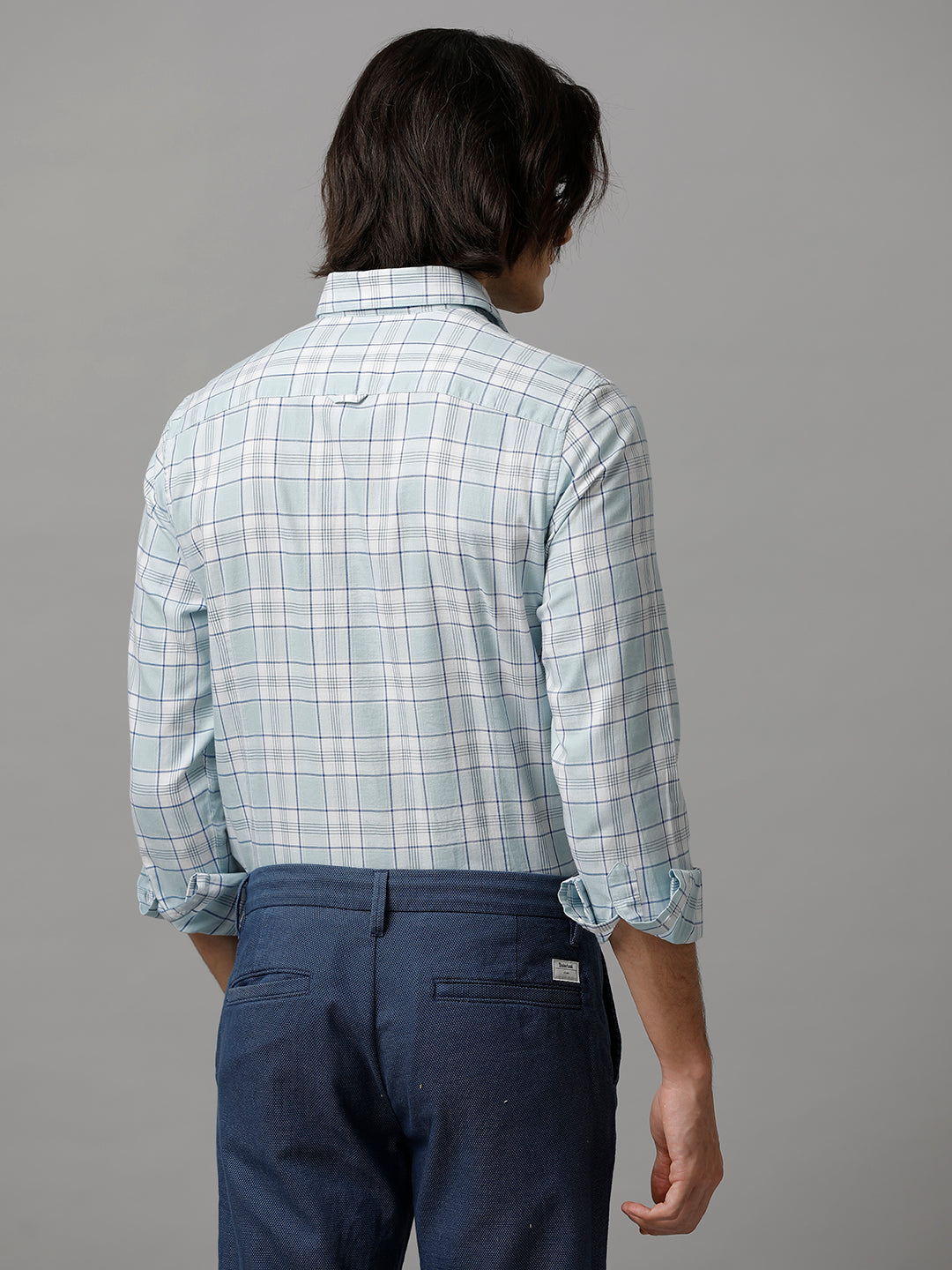Aldeno Men Checkered Casual Blue Shirt (IRWIN)